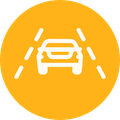 Voyant voiture d'alerte de franchissement de ligne