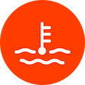 Voyant voiture de temperature du liquide de refroidissement