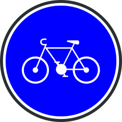 Panneau de bande ou piste cyclable obligatoire