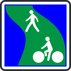 Panneau de debut de voie verte