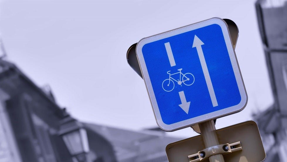 Panneau d indication de double-sens cyclable