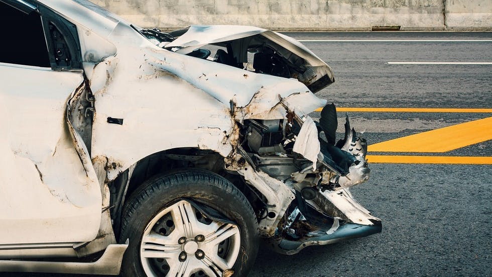 Accident route voiture collision