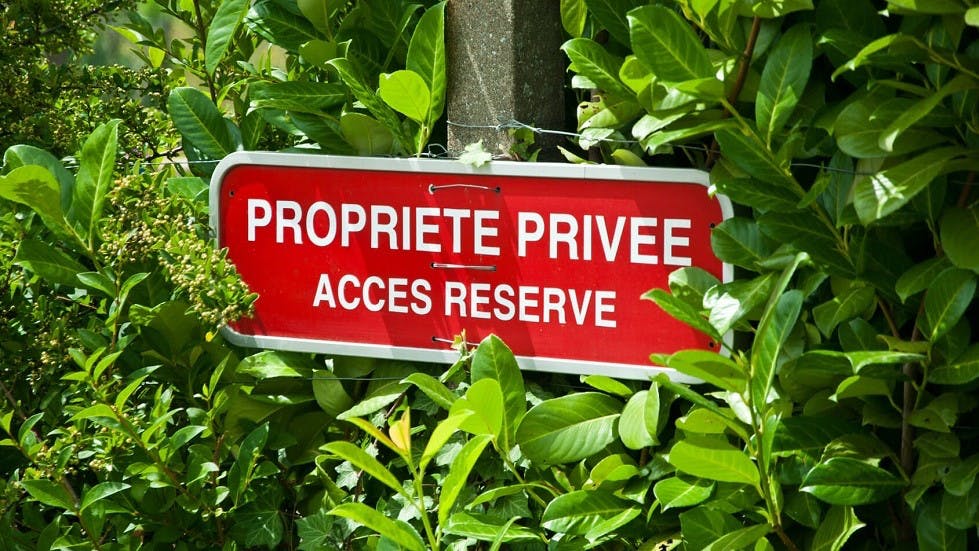 Panneau propriete privee