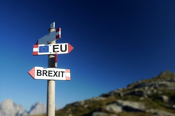 Panneaux indiquant le brexit