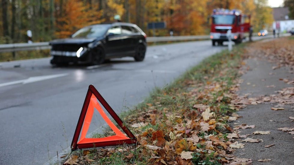 Triangle presignalisation protection zone accident