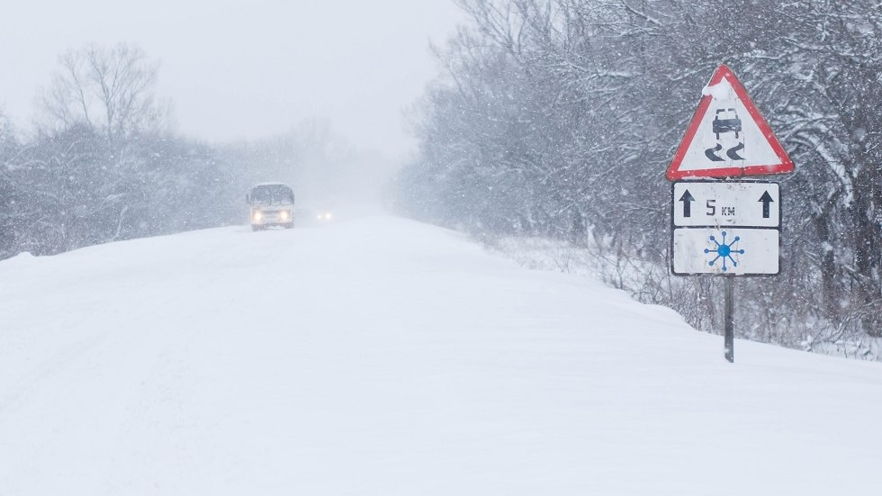 Panneaux danger verglas et neige