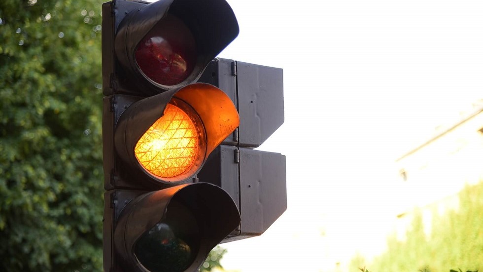 Feu signalisation orange