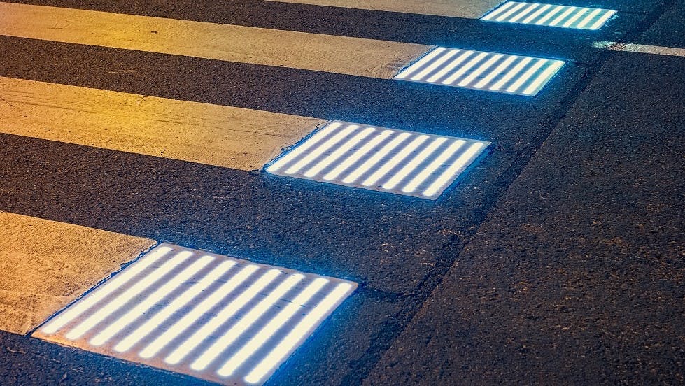 Lumieres led d un passage pieton
