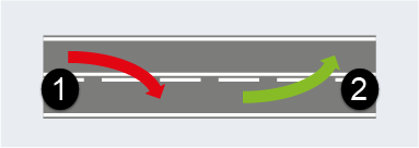 ligne mixte marquage sol