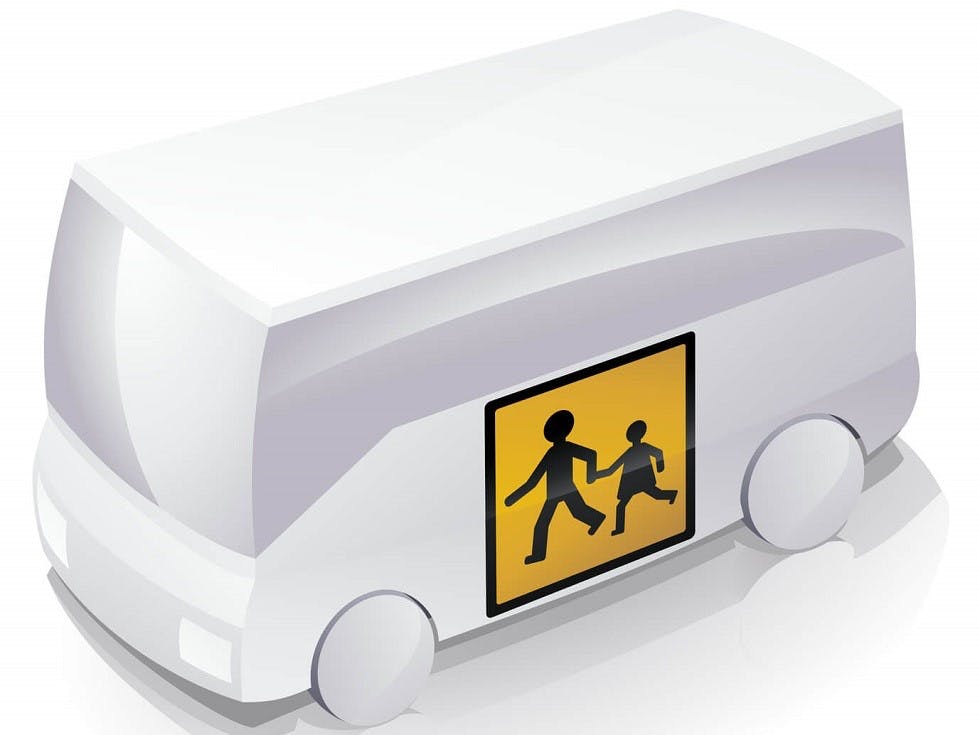 Illustration d un bus de ramassage scolaire