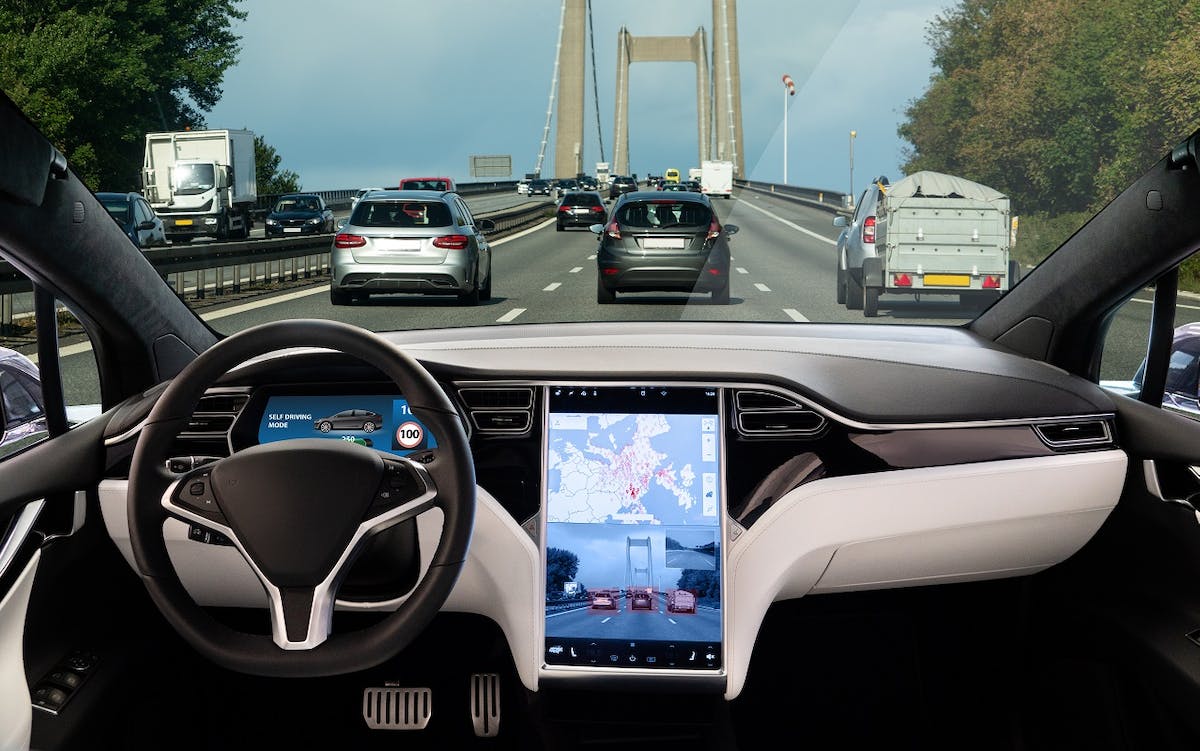 Voiture autonome en circulation