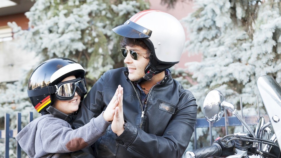 Transport enfant a moto