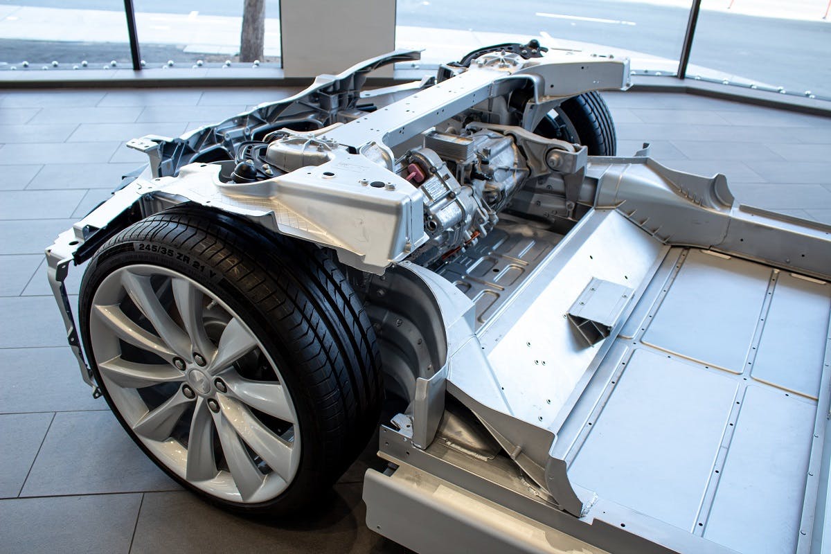 Structure d une voiture electrique neuve