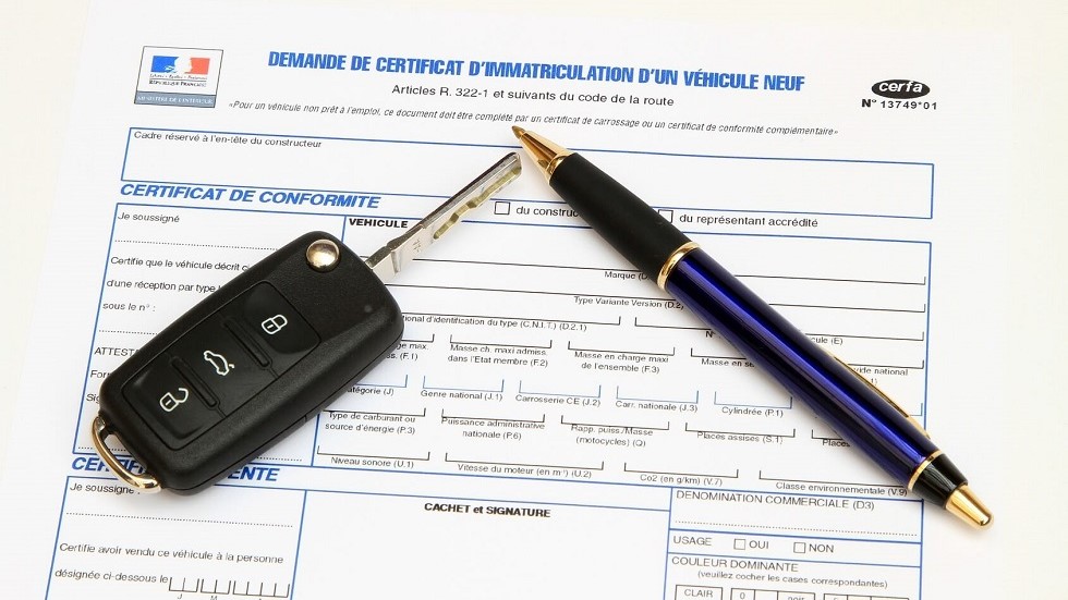 Demande carte grise