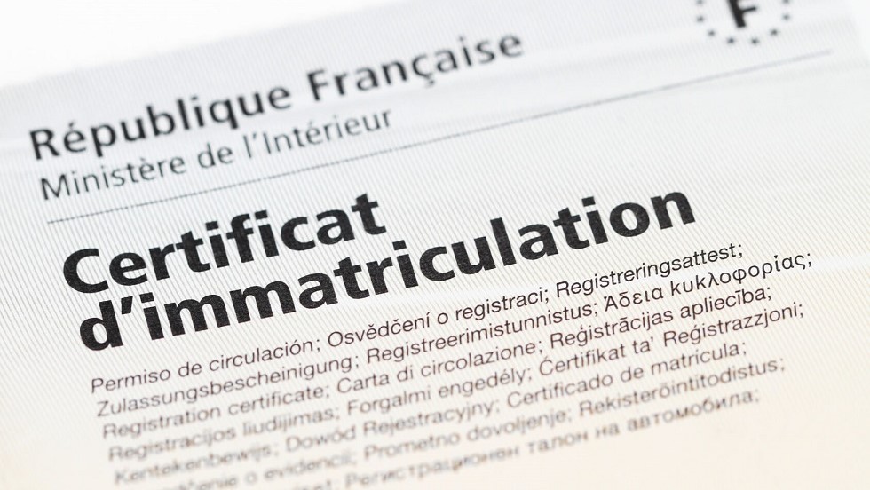 Certificat immatriculation voiture