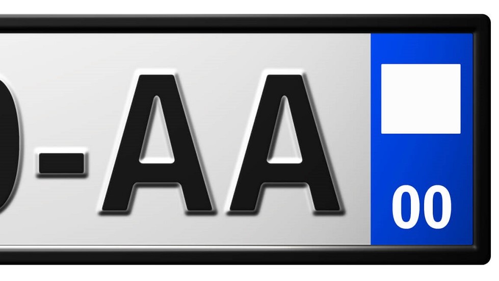 Exemple plaque immatriculation