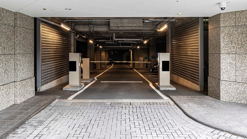 Barriere de parking avec boucle de stationnement
