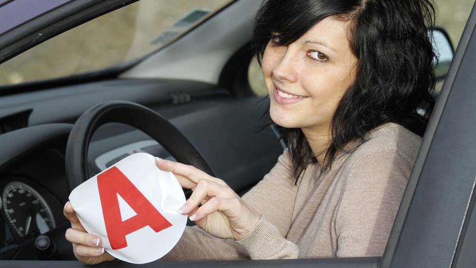 Disque a jeune permis conductrice