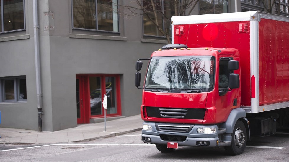 Camion leger rouge