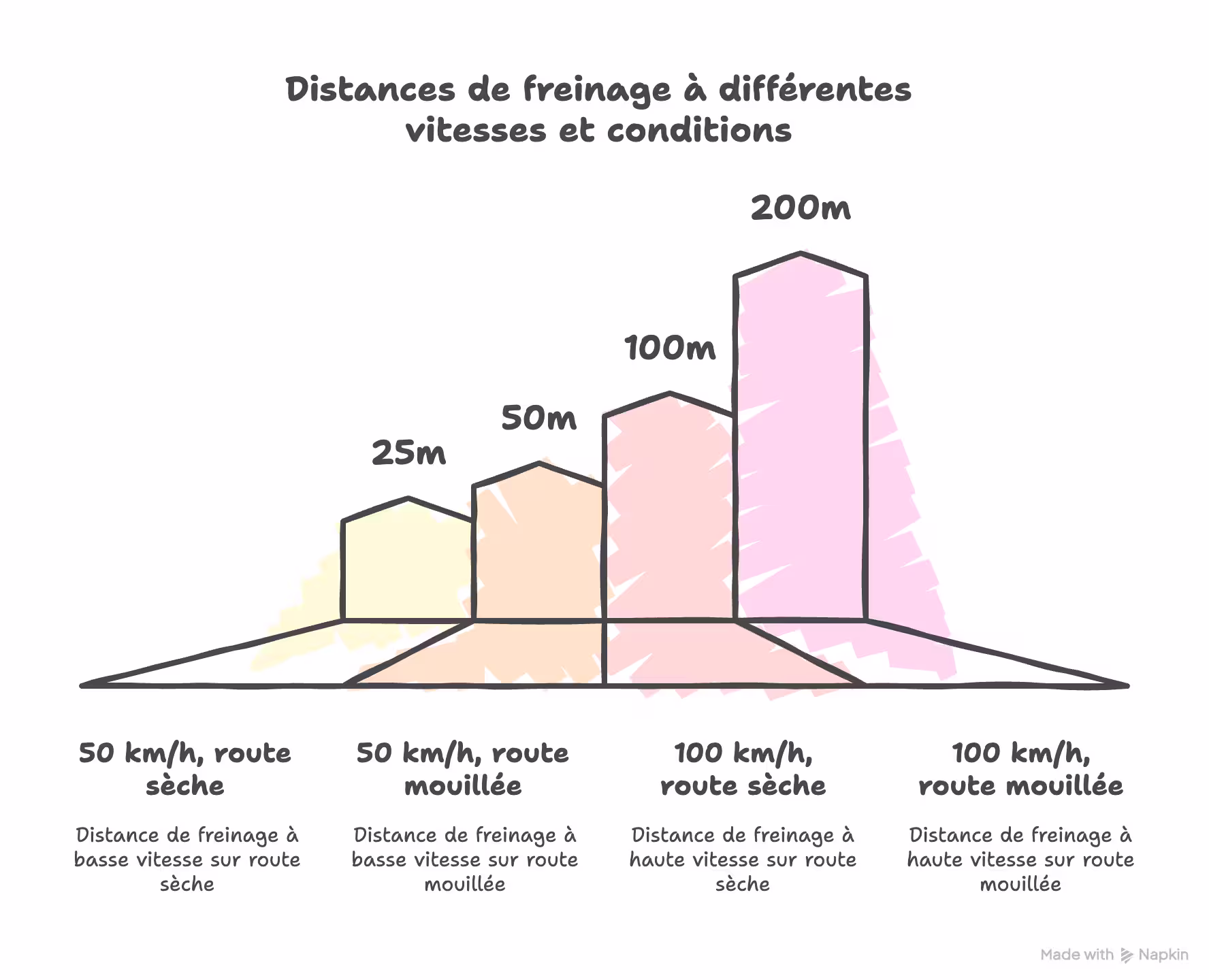 énergie cinétique et distance de freinage