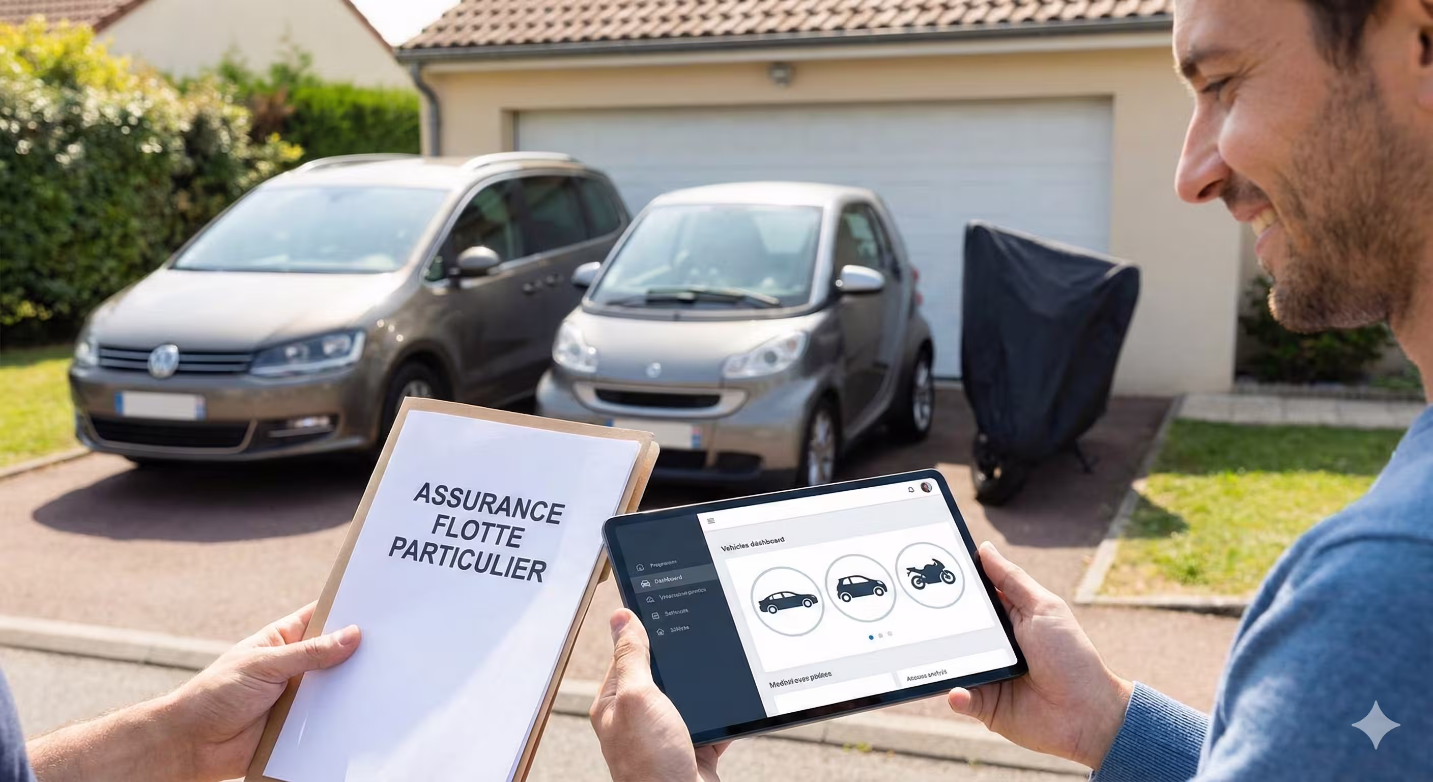 un utilisateur qui souscris en ligne à une assurance flotte pour ses voitures