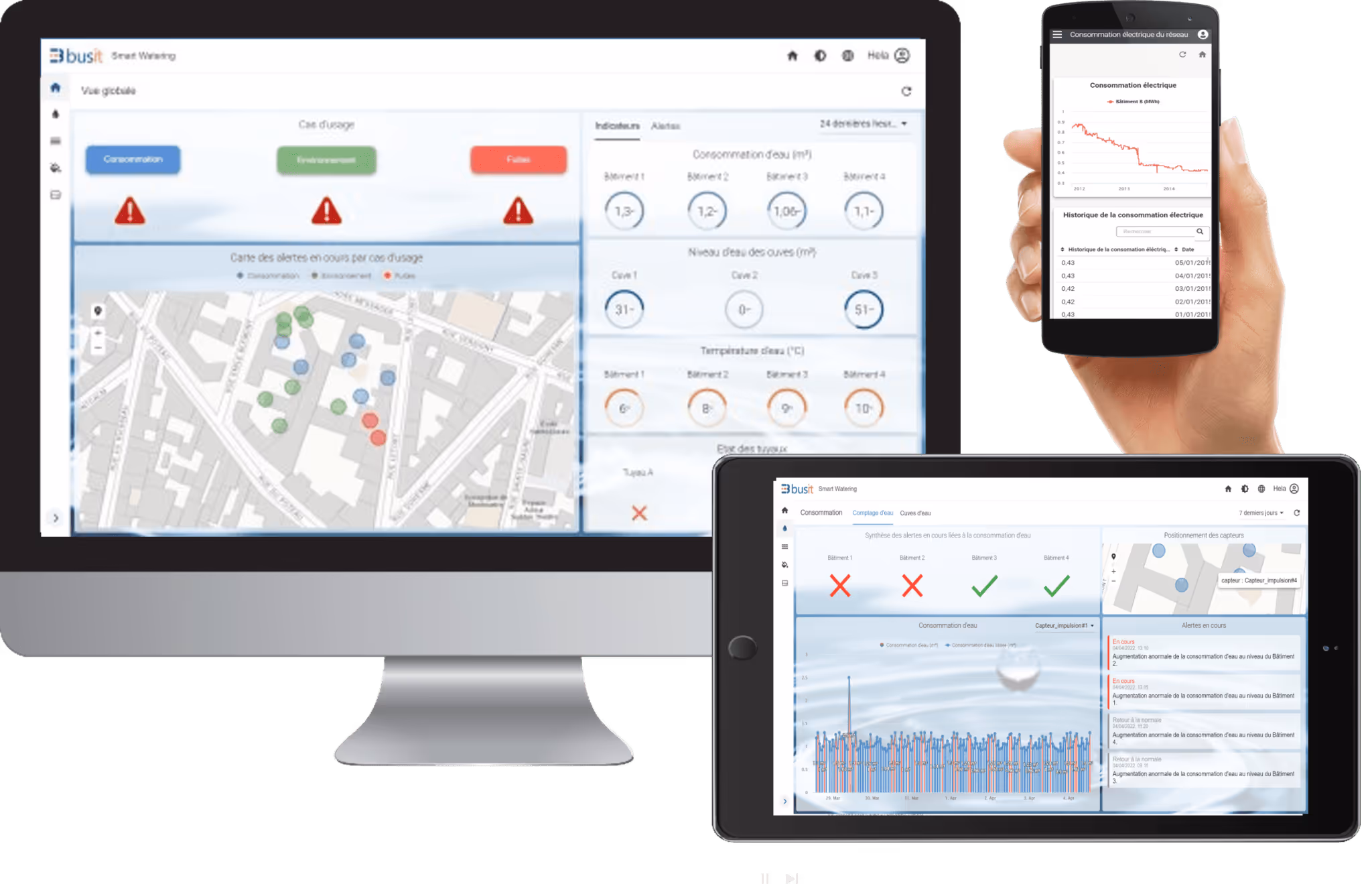 Des applications Web et mobile de visualisation et action