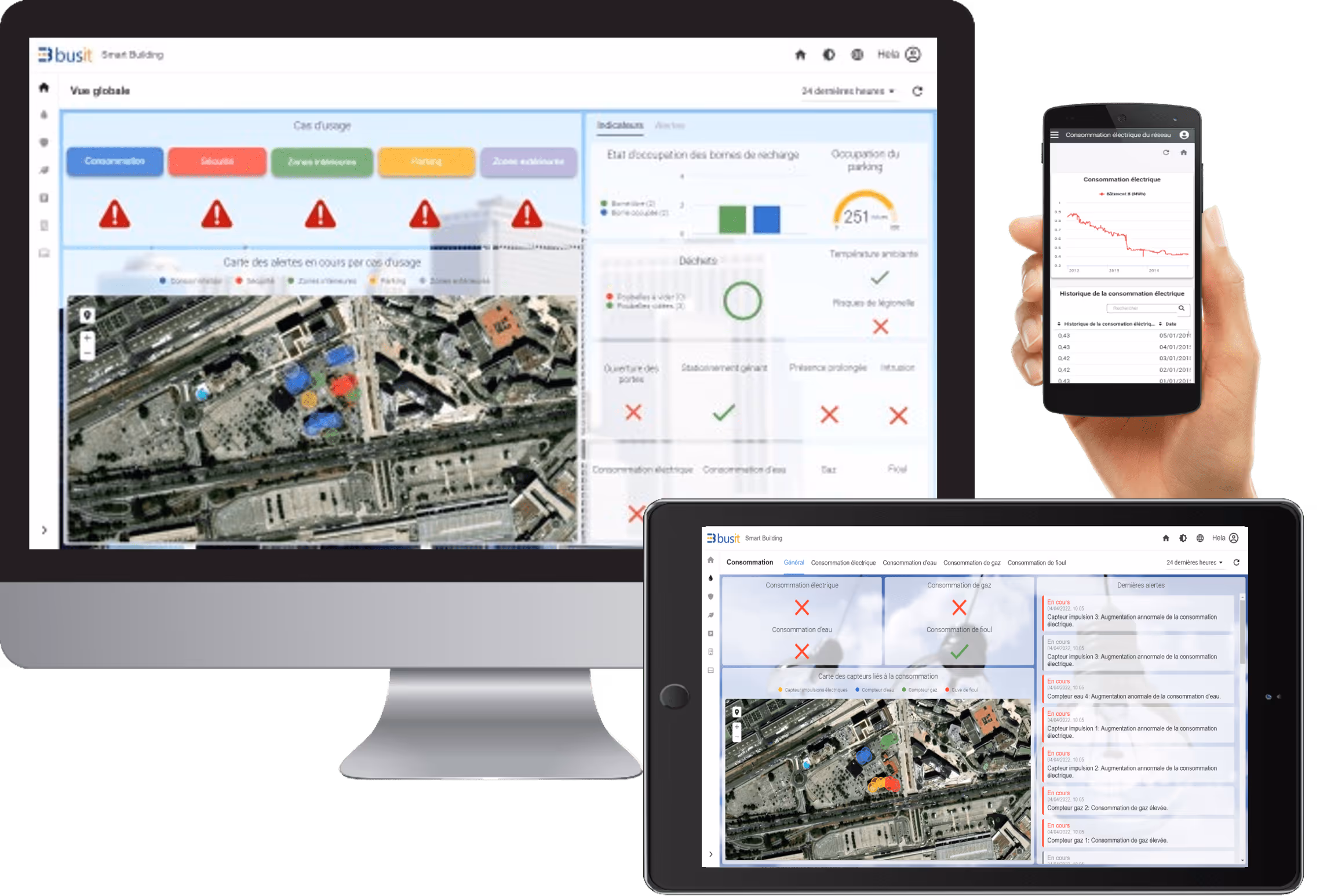 Des applications Web et mobile de visualisation et action