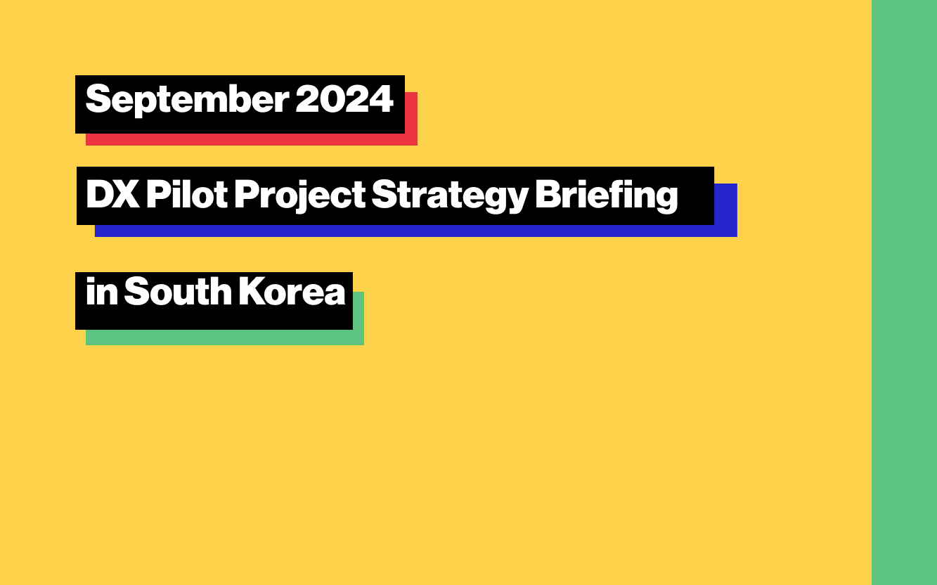 DX Pilot Project Strategy Briefing in South Korea