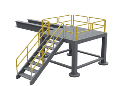 a 3d model of a access platform