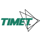 TMET text logo in teal color with stylized letters.