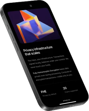 Privacy infrastructure mobile app interface on smartphone