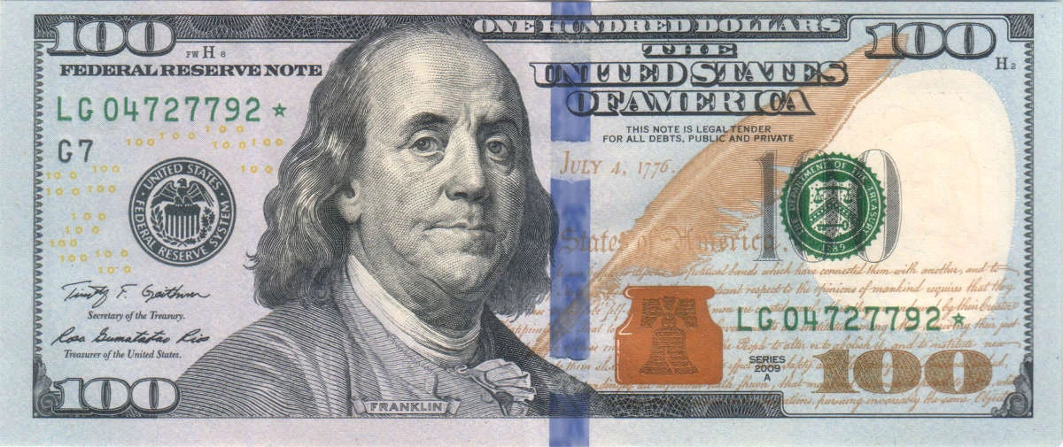 Decoded dollar bill, used for the interactive animation
