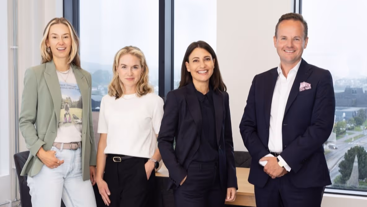 Sofie Lourdes Bang Jensen, Tone Indrebø Næs, Tina Tønnessen og Henrik Andersson i Andersson Partners AS.