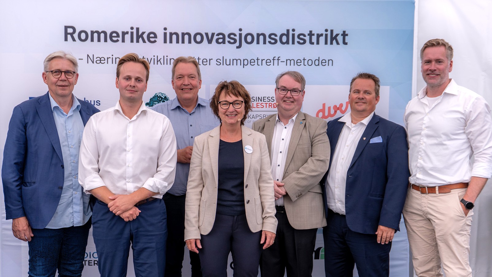 Deltakere fra romeriksdelegasjonen på Arendalsuka 2025.