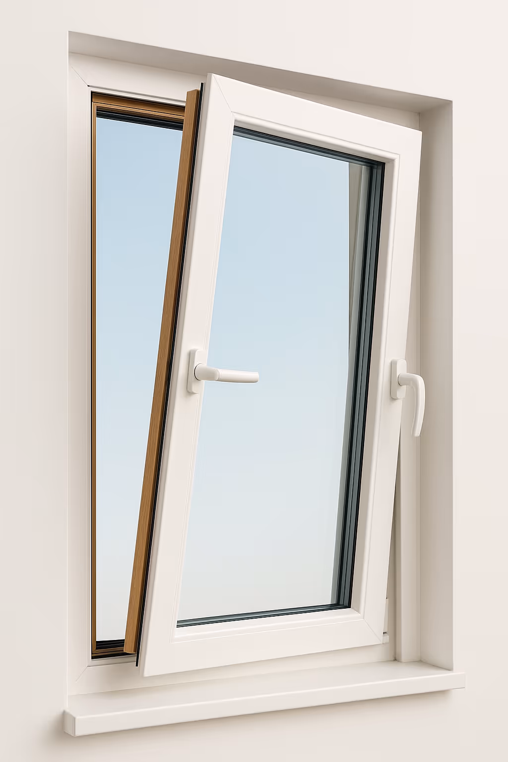 Tilt and turn window showcasing its functionality, ideal for double glazed window installation and energy efficiency.