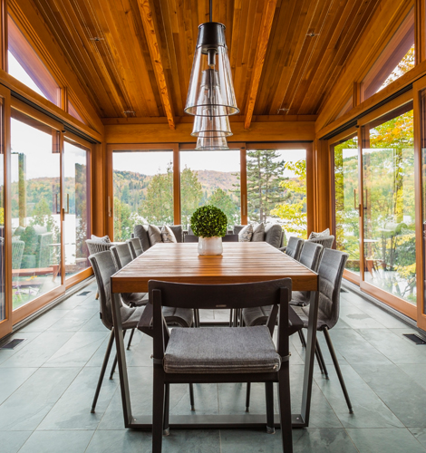 Stylish glass conservatory design created by expert window and door manufacturers for bright and modern living spaces