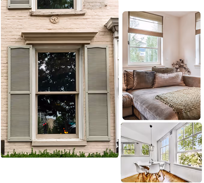Bright living room featuring double glazed windows and doors, enhancing natural light