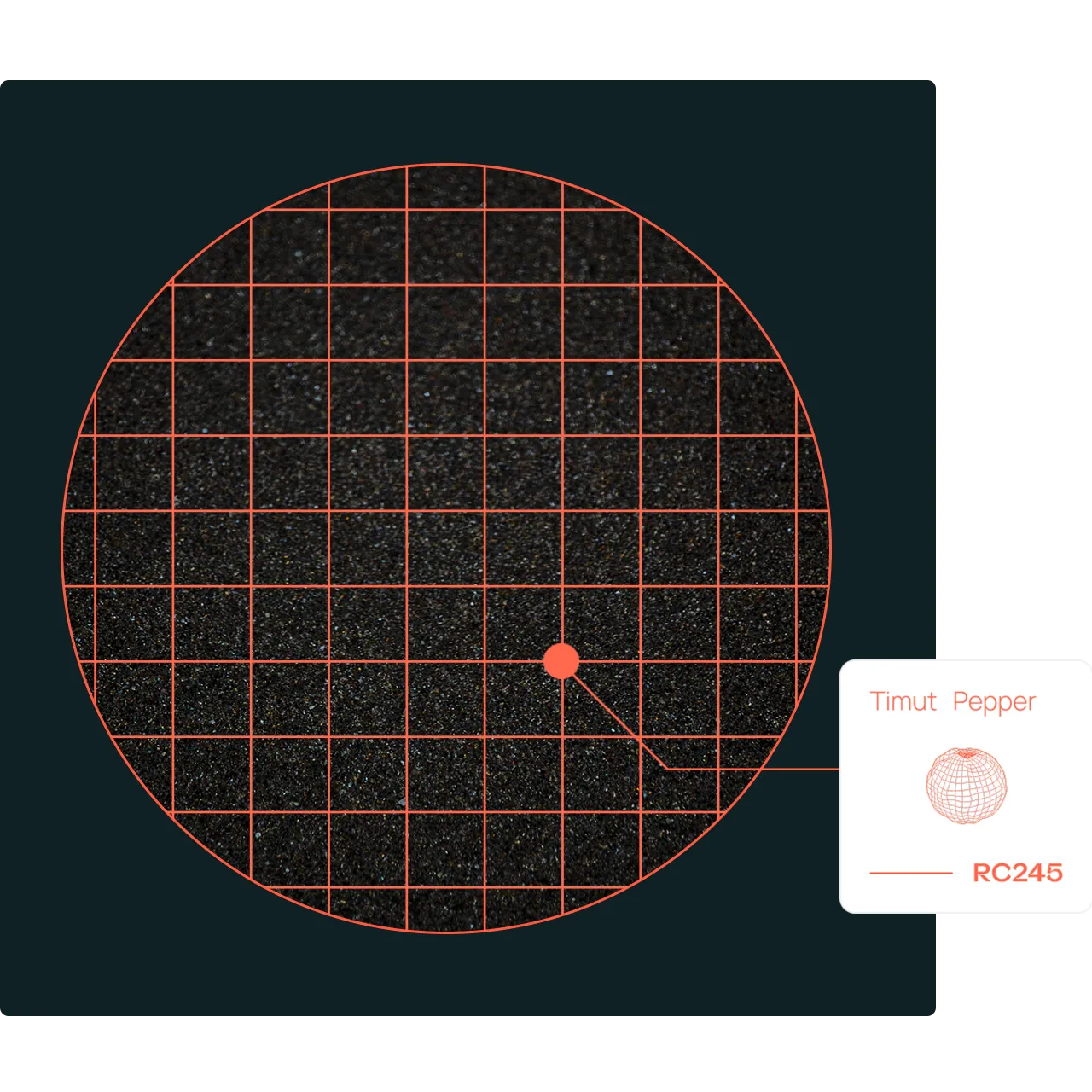 Raw co-product scan revealing a potentially marketable extract identified through Hubcycle’s upcycling process.