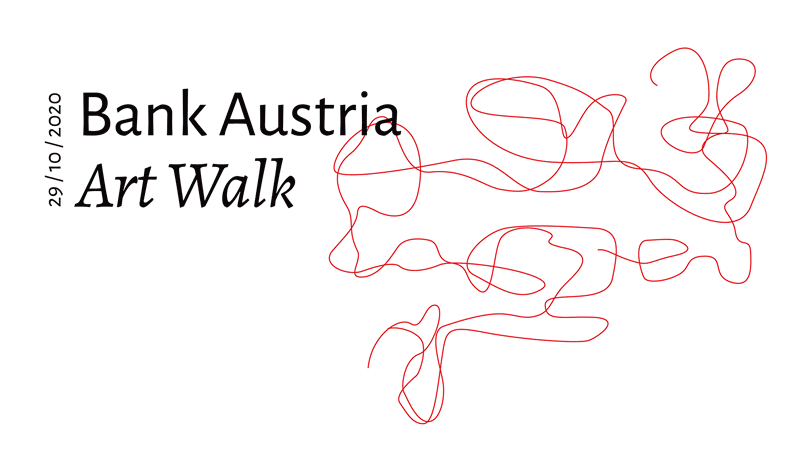 Design of the virtual tour through the Albertina Modern exhibition: key visual, logo design, landing page, captions, newsletter design.