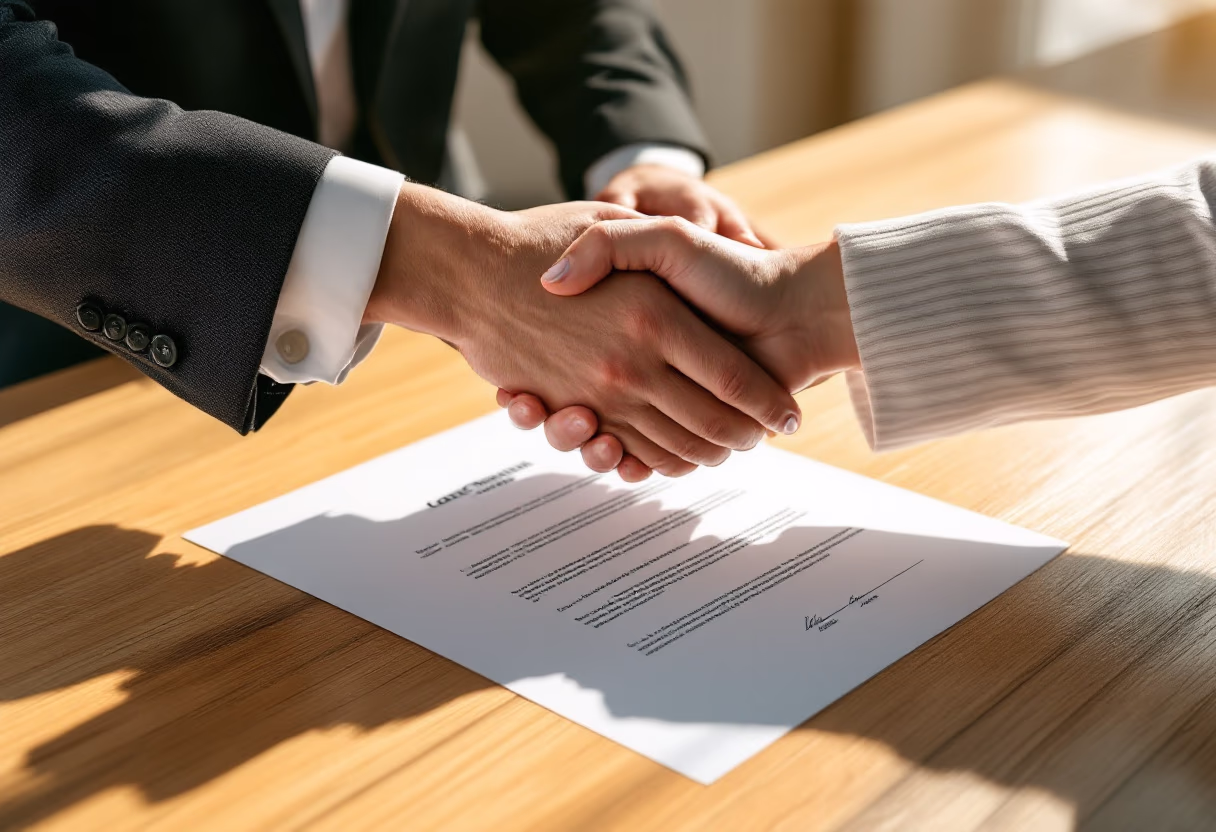 image of legal documents being signed (for a legal tech)