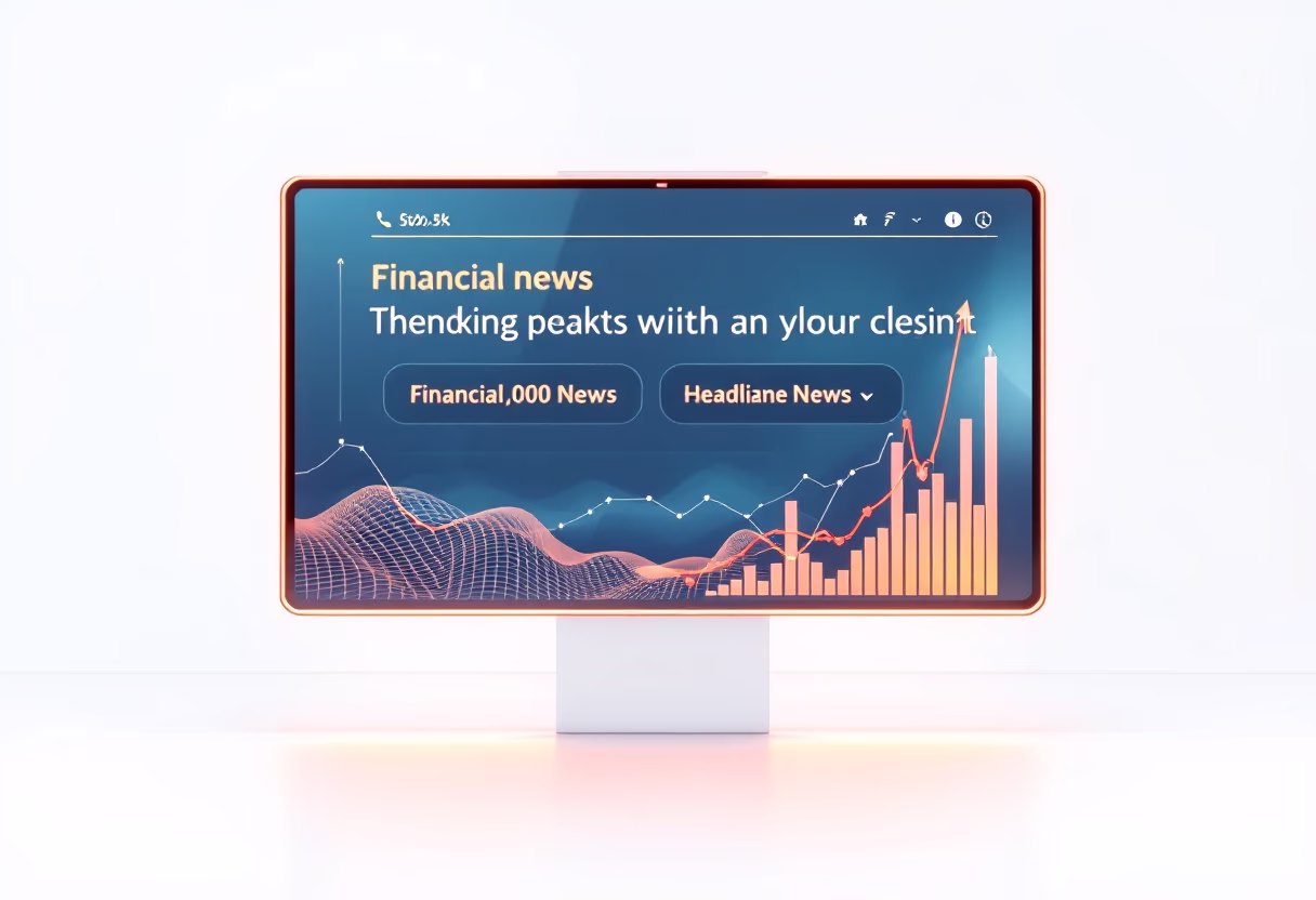 image of financial news headlines