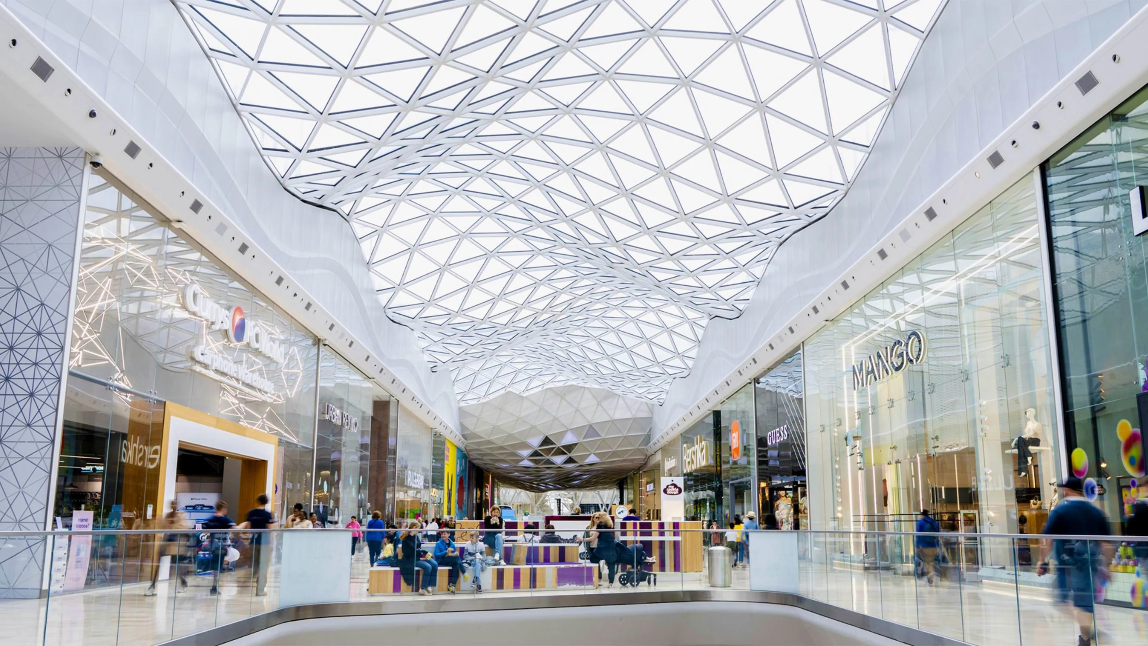 Interior of Westfield London shopping centre in the United Kingdom