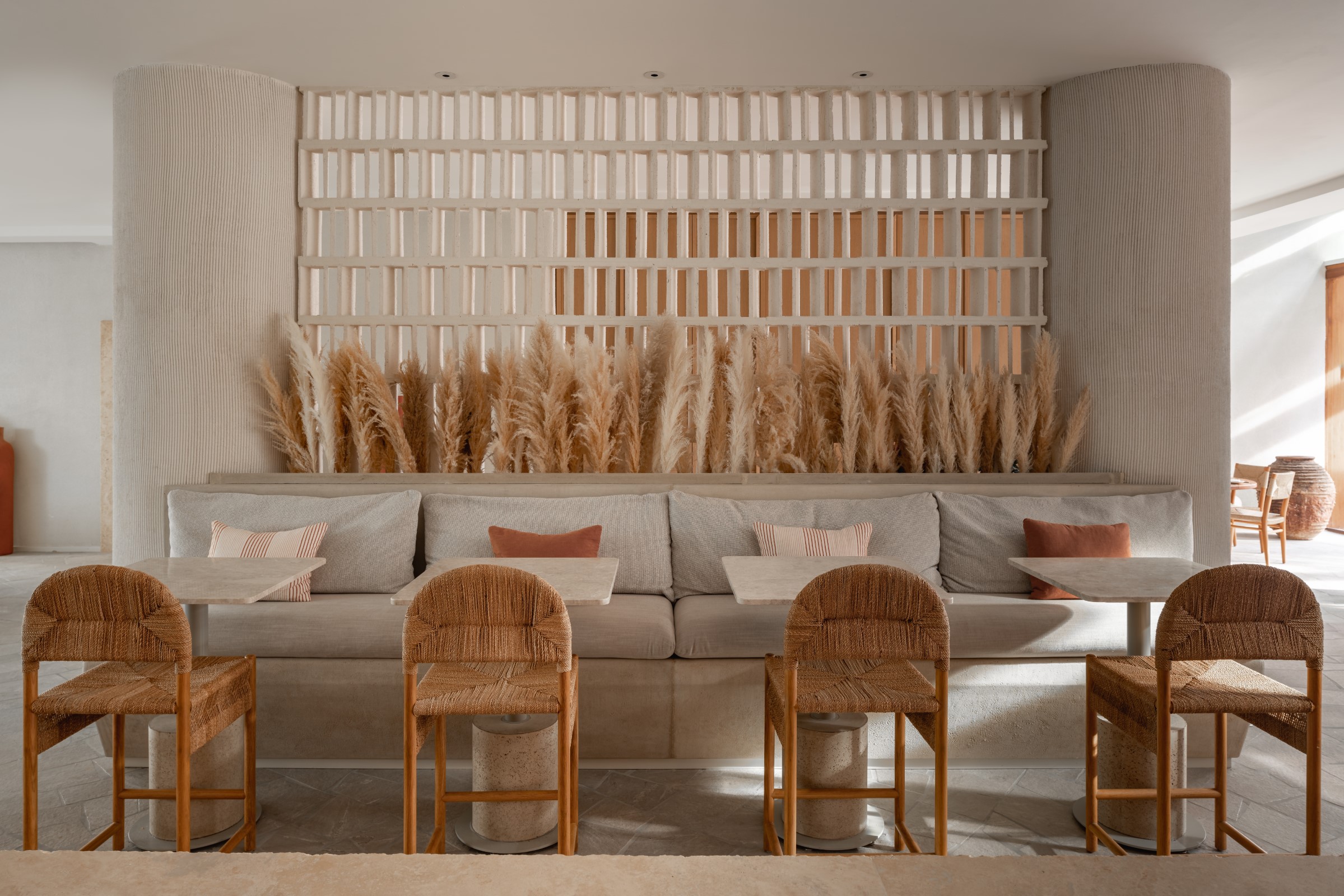 Off White Open Shades Claustra Panel