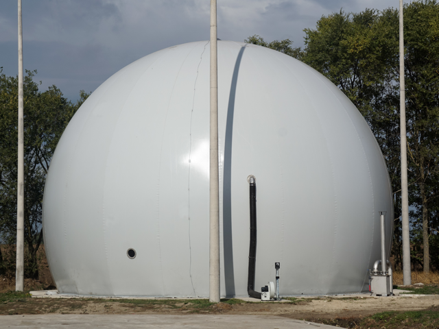 Biogas storage at Pilze-Nagy Ltd.