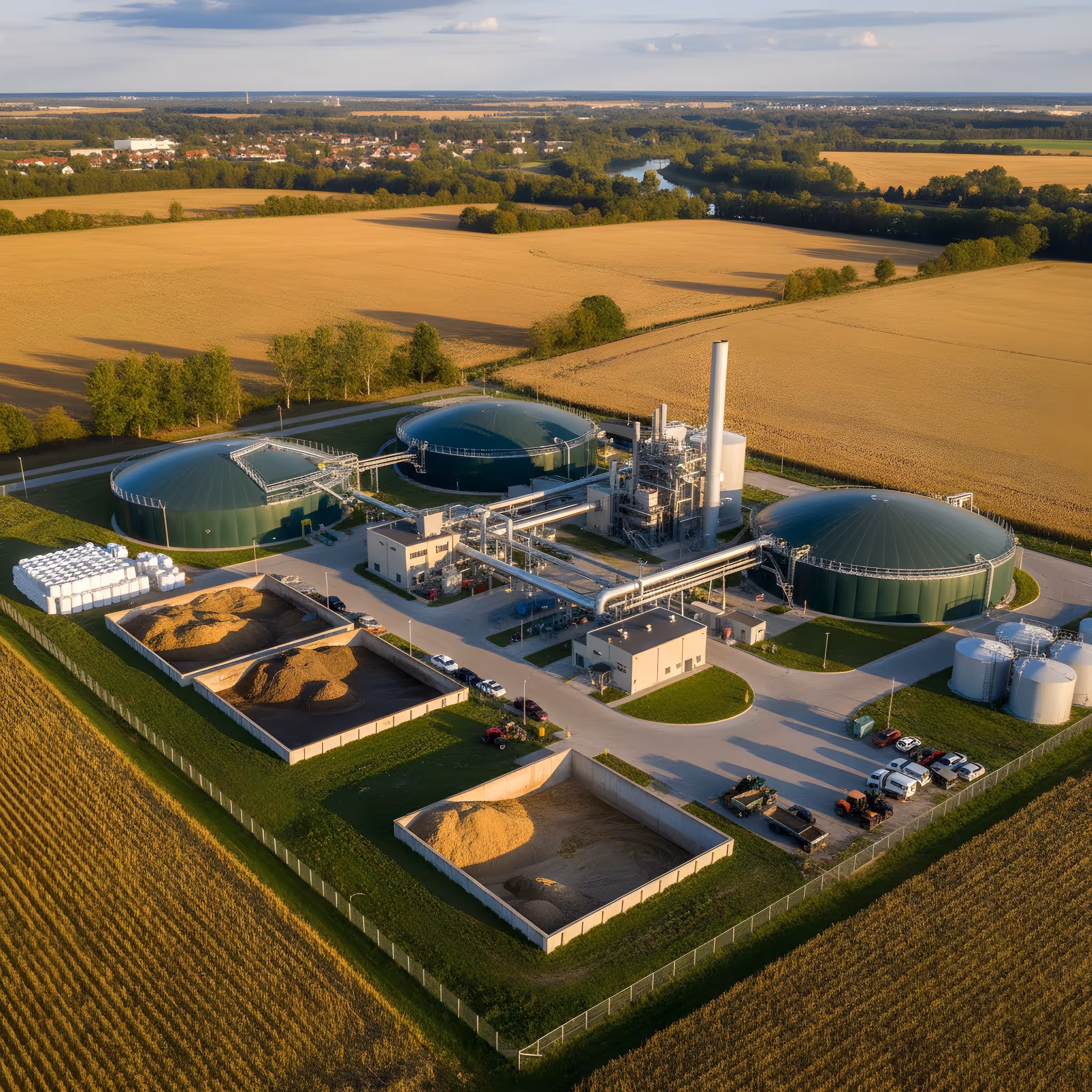 Biogas plant from air