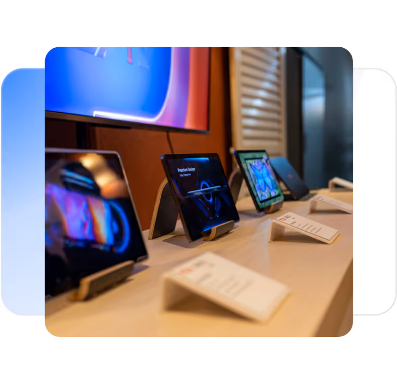 A group of electronic devices sitting on top of a table.