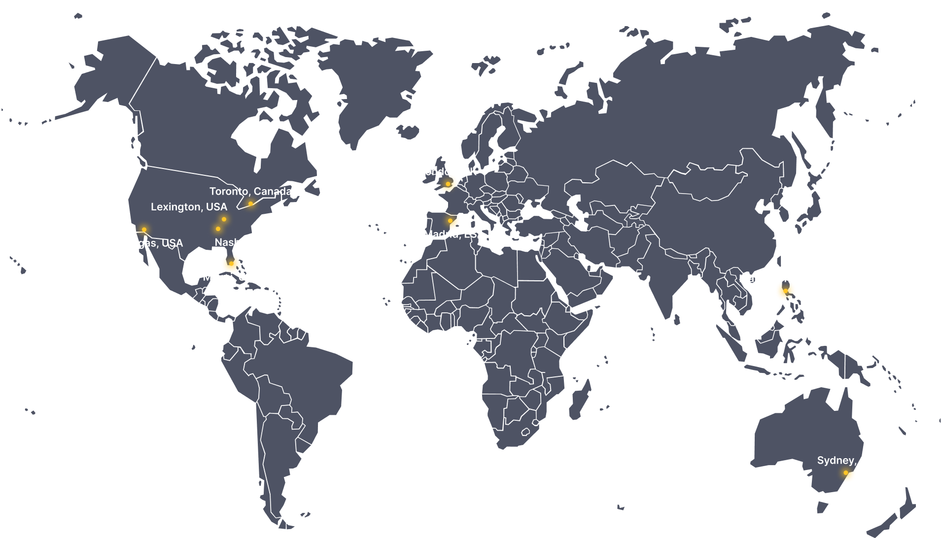 A map of the world with all the countries.