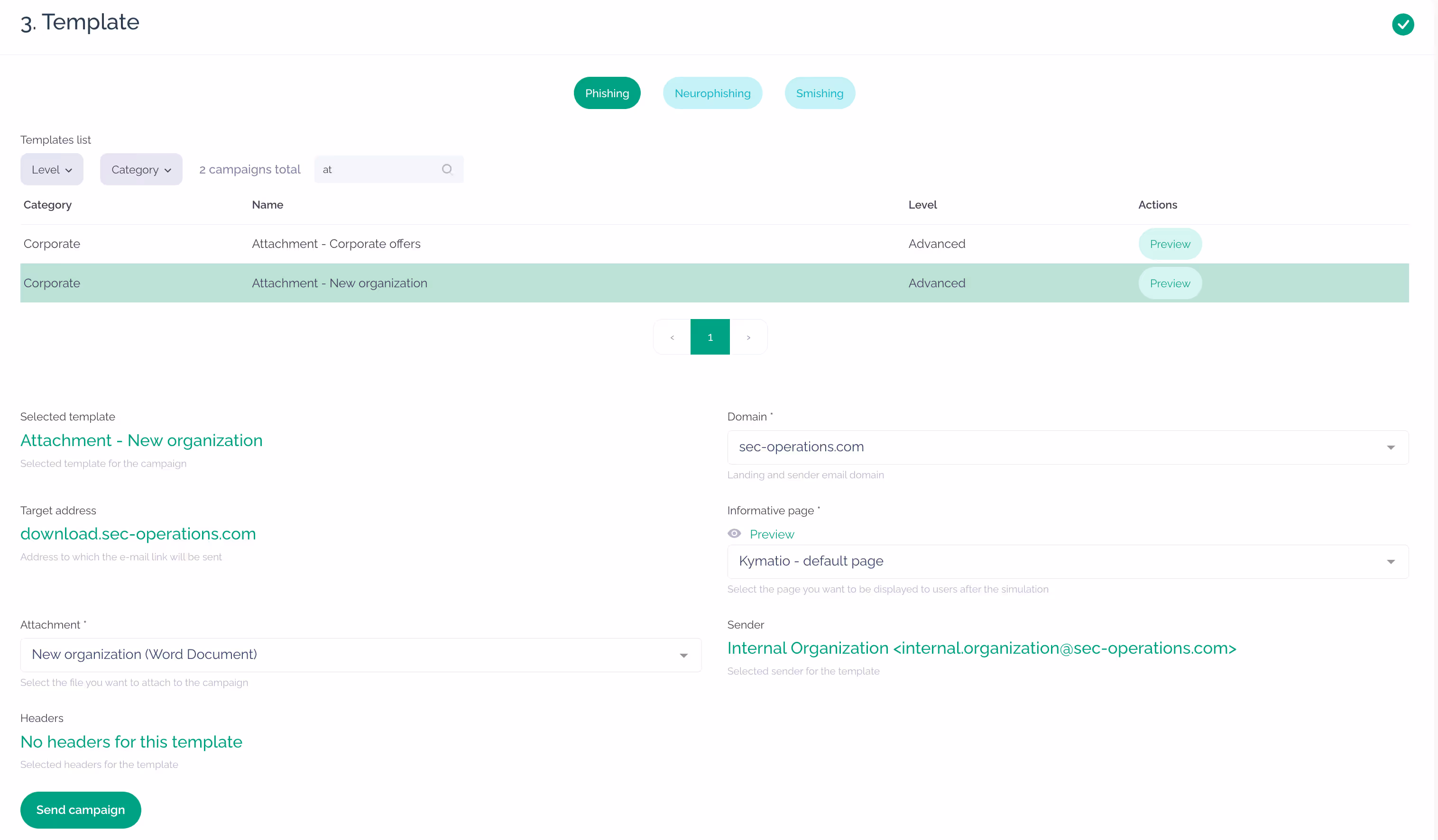 Phishing Campaigns with Attachments: Realistic Simulations