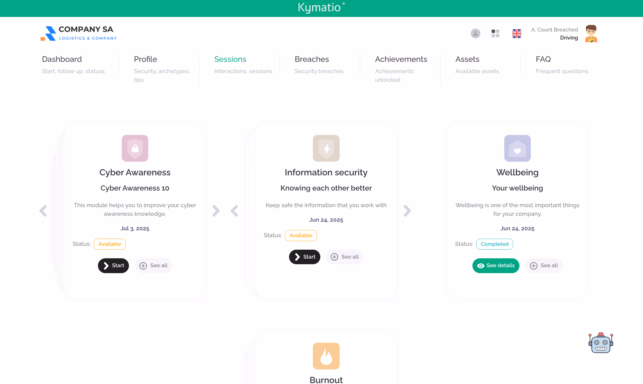Kymatio Dashboard