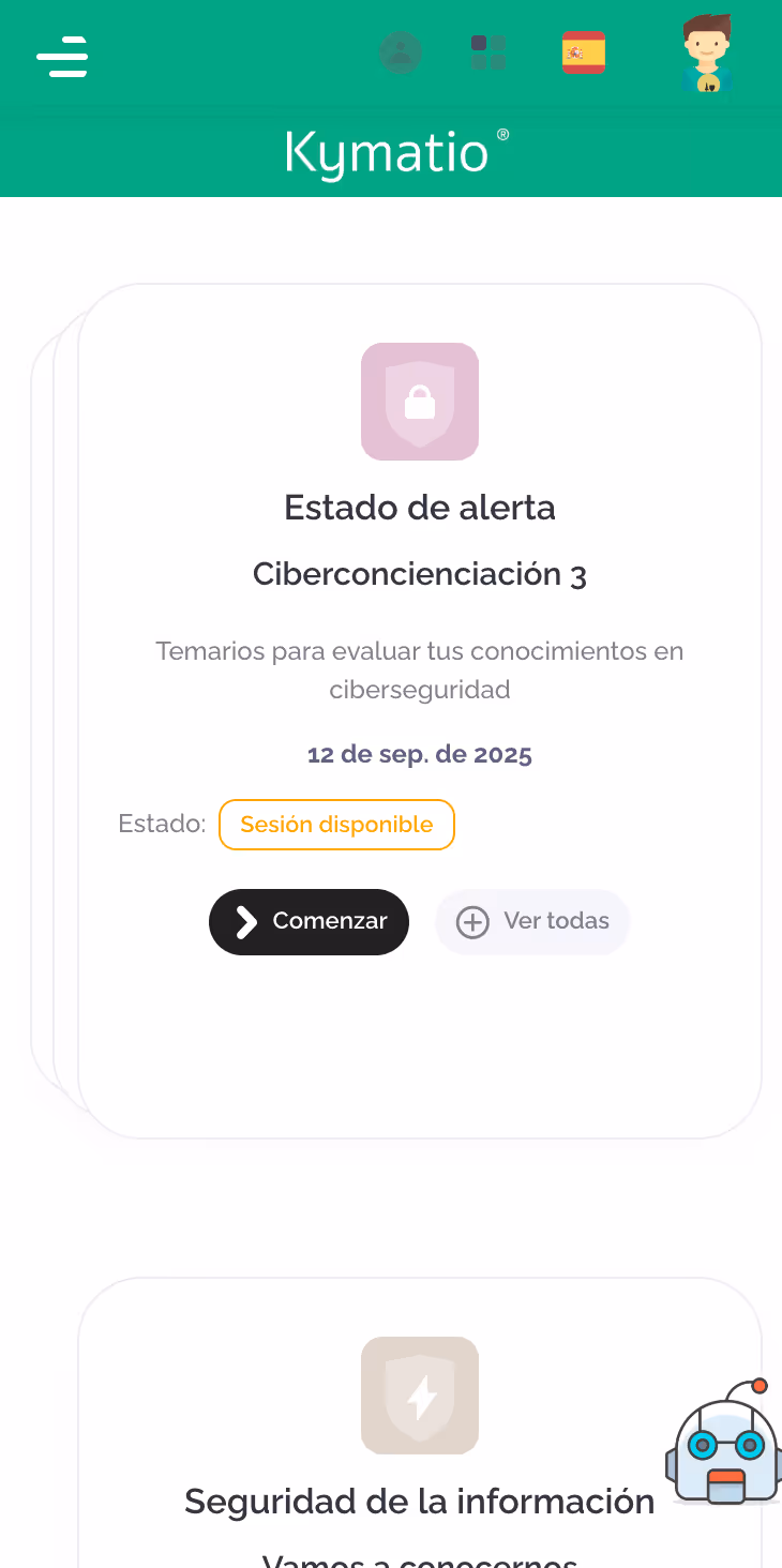 Panel de control de Kymatio